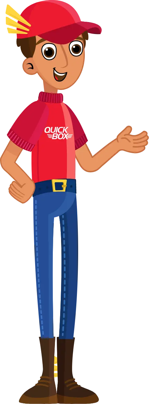 Repartidor de paquetes en Quick Box USA Guatemala